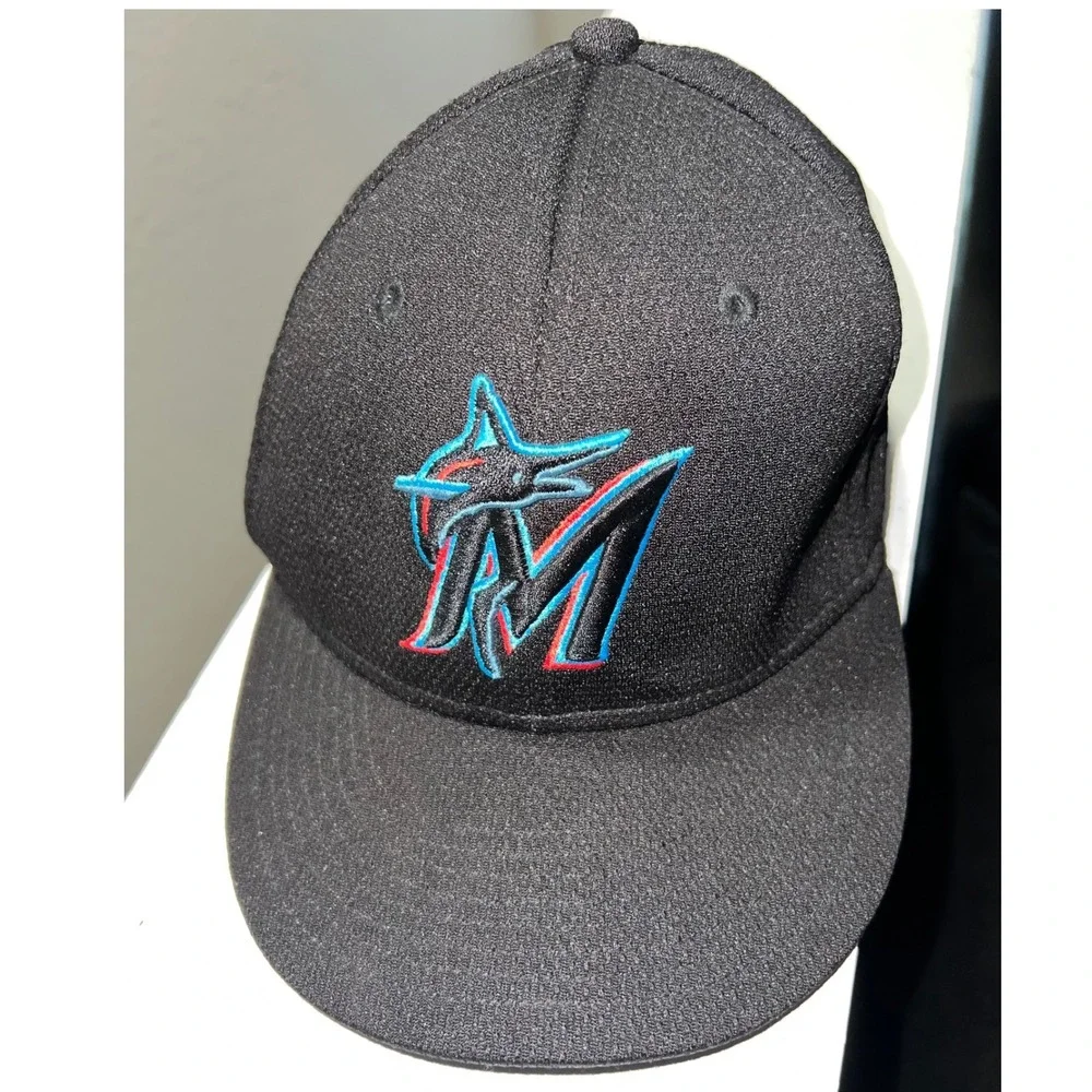 OC Sports Miami Marlins Youth Baseball‎ Cap Black Team MLB Adjustable Hat